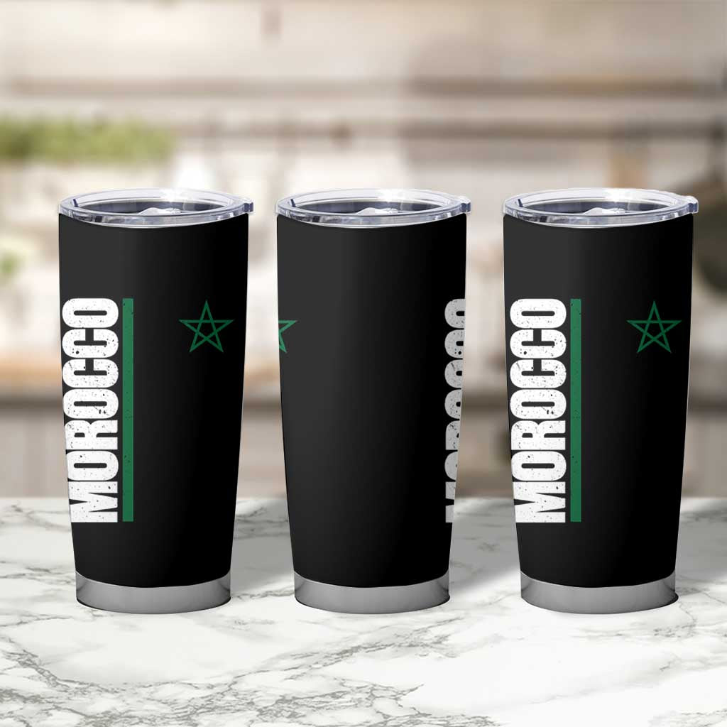 Morocco Green Star Flag Patriotic Moroccan Pride Tumbler Cup