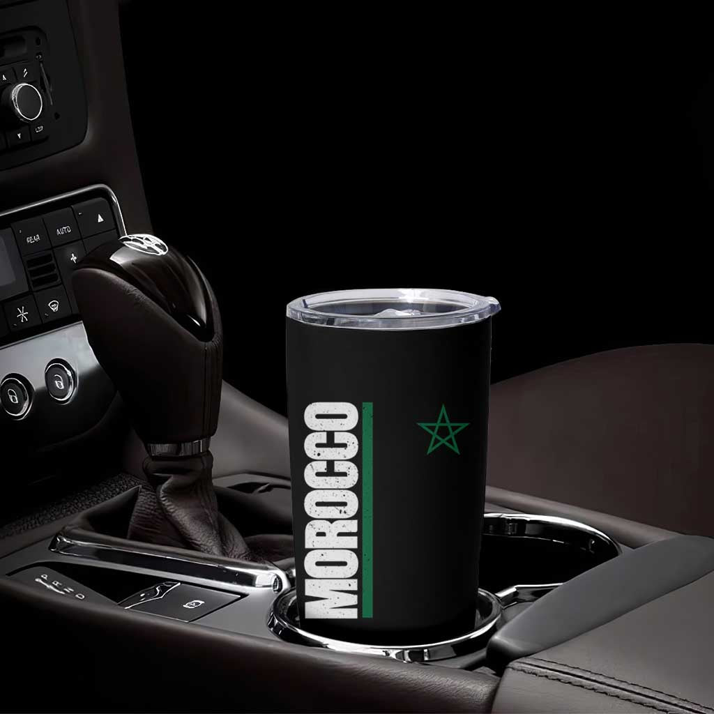 Morocco Green Star Flag Patriotic Moroccan Pride Tumbler Cup
