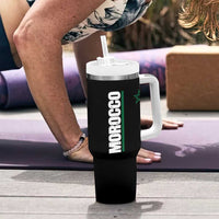 Morocco Green Star Flag Patriotic Moroccan Pride Tumbler With Handle