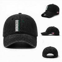 Morocco Green Star Flag Patriotic Moroccan Pride Washed Cotton Baseball Cap