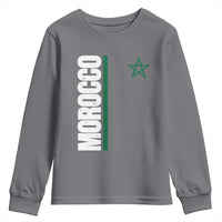 Morocco Green Star Flag Patriotic Moroccan Pride Youth Sweatshirt