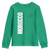 Morocco Green Star Flag Patriotic Moroccan Pride Youth Sweatshirt