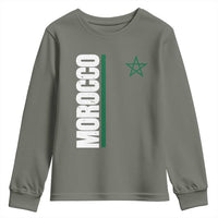 Morocco Green Star Flag Patriotic Moroccan Pride Youth Sweatshirt
