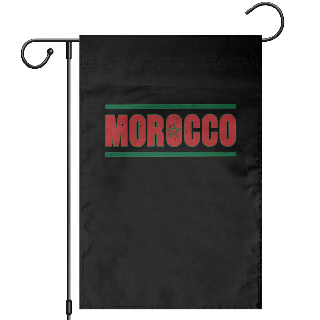 Proud Moroccan Vintage Marocco Flag Green Stripes Garden Flag
