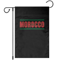Proud Moroccan Vintage Marocco Flag Green Stripes Garden Flag
