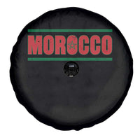 Proud Moroccan Vintage Marocco Flag Green Stripes Spare Tire Cover