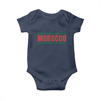 Proud Moroccan Vintage Marocco Flag Green Stripes Baby Onesie