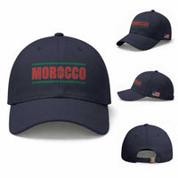 Proud Moroccan Vintage Marocco Flag Green Stripes Baseball Cap