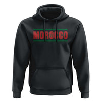 Proud Moroccan Vintage Marocco Flag Green Stripes Hoodie