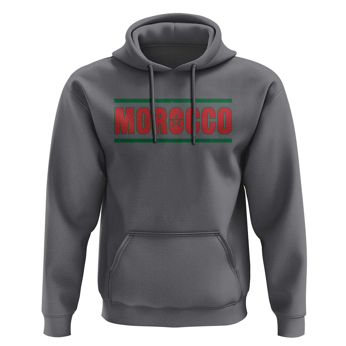 Proud Moroccan Vintage Marocco Flag Green Stripes Hoodie