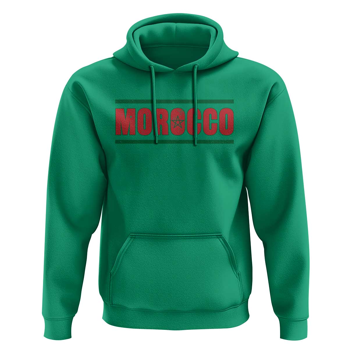 Proud Moroccan Vintage Marocco Flag Green Stripes Hoodie