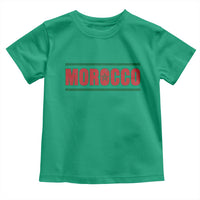 Proud Moroccan Vintage Marocco Flag Green Stripes Toddler T Shirt