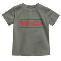 Proud Moroccan Vintage Marocco Flag Green Stripes Toddler T Shirt