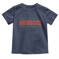 Proud Moroccan Vintage Marocco Flag Green Stripes Toddler T Shirt