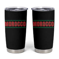 Proud Moroccan Vintage Marocco Flag Green Stripes Tumbler Cup
