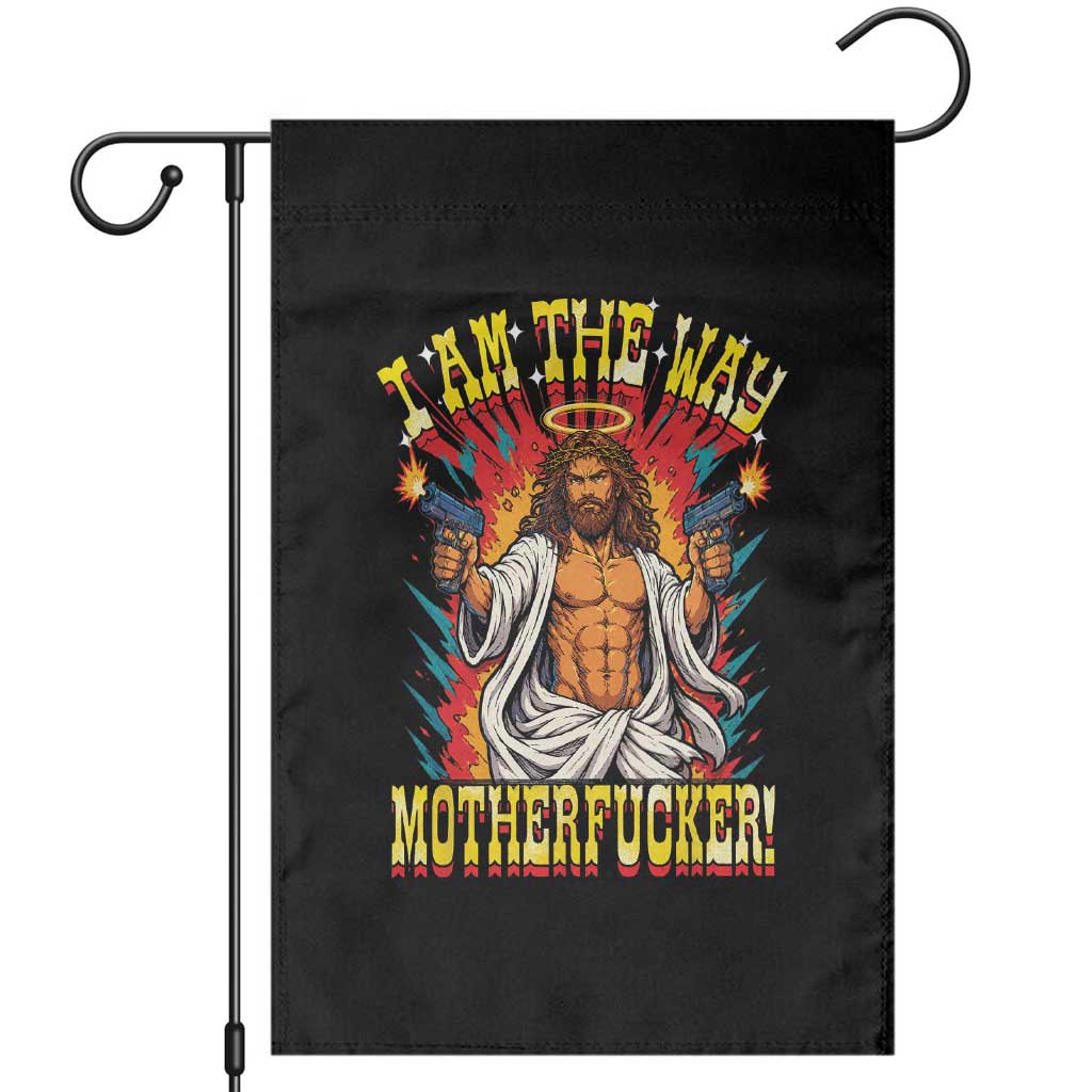 Funny Jesus LitRPG I Am The Way Motherfucker Garden Flag