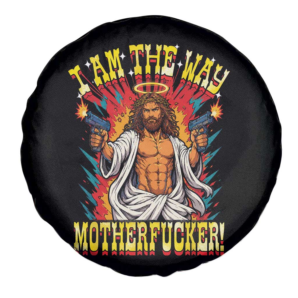 Funny Jesus LitRPG I Am The Way Motherfucker Spare Tire Cover