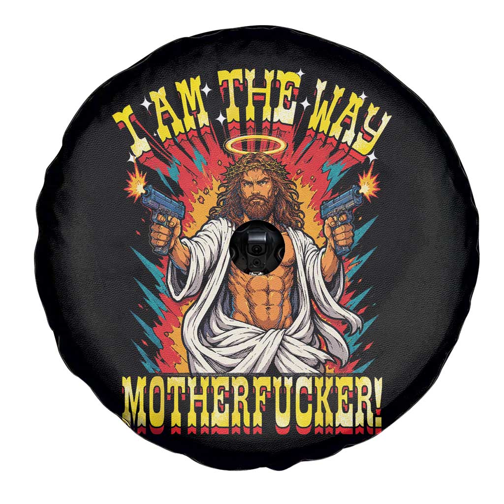 Funny Jesus LitRPG I Am The Way Motherfucker Spare Tire Cover