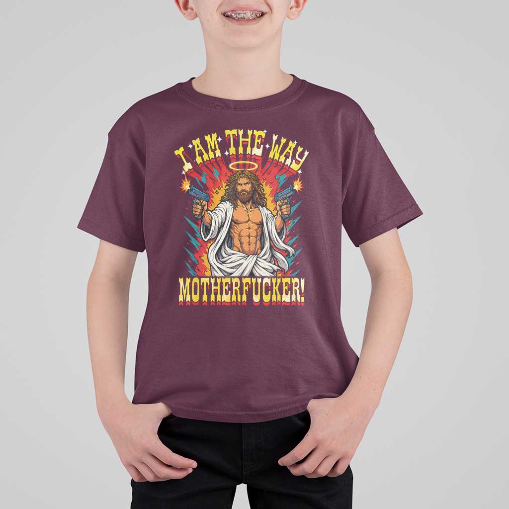 Funny Jesus LitRPG I Am The Way Motherfucker T Shirt For Kid