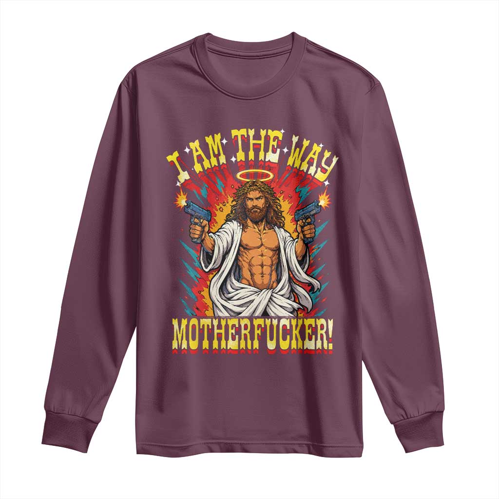 Funny Jesus LitRPG I Am The Way Motherfucker Long Sleeve Shirt