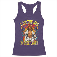 Funny Jesus LitRPG I Am The Way Motherfucker Racerback Tank Top