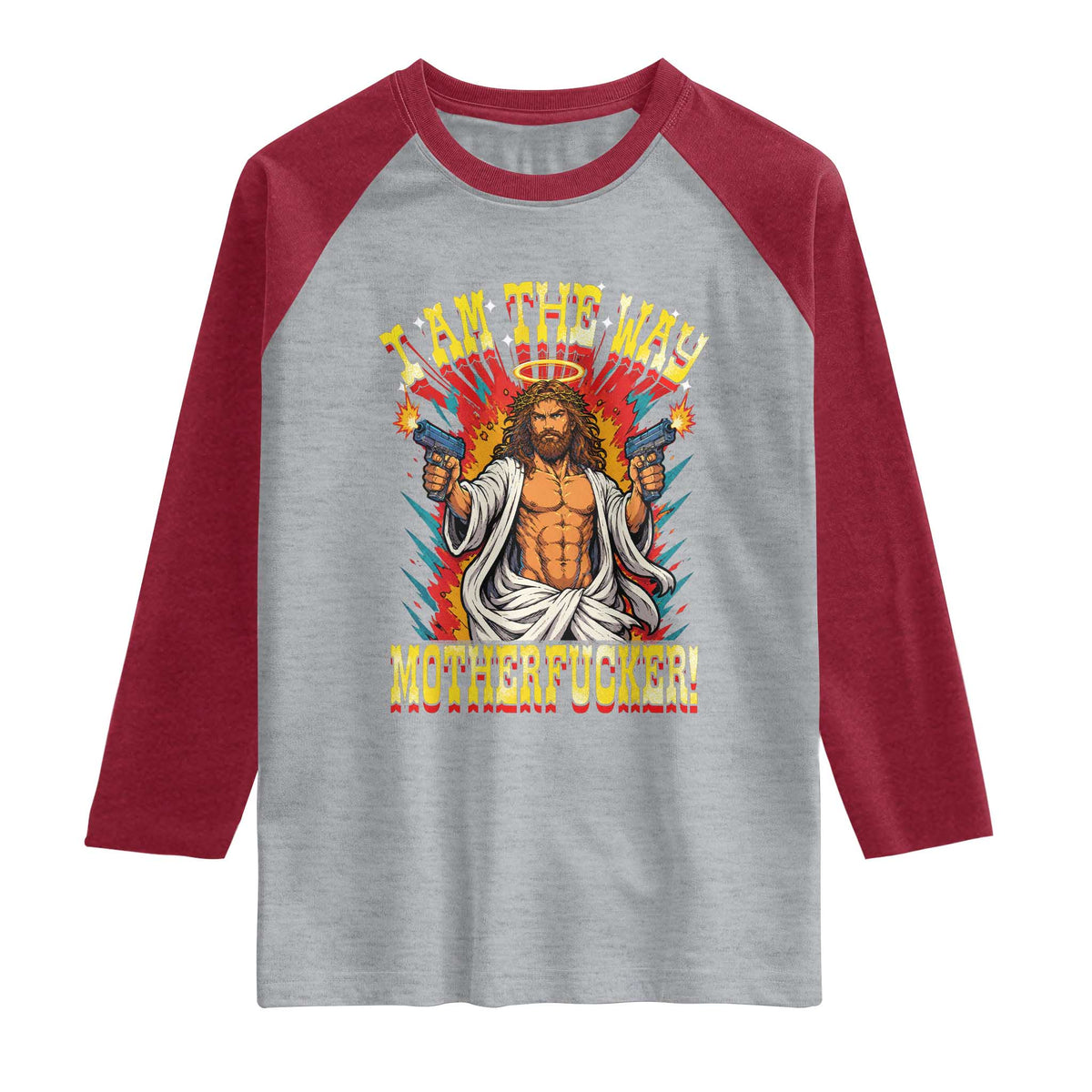 Funny Jesus LitRPG I Am The Way Motherfucker Raglan Shirt
