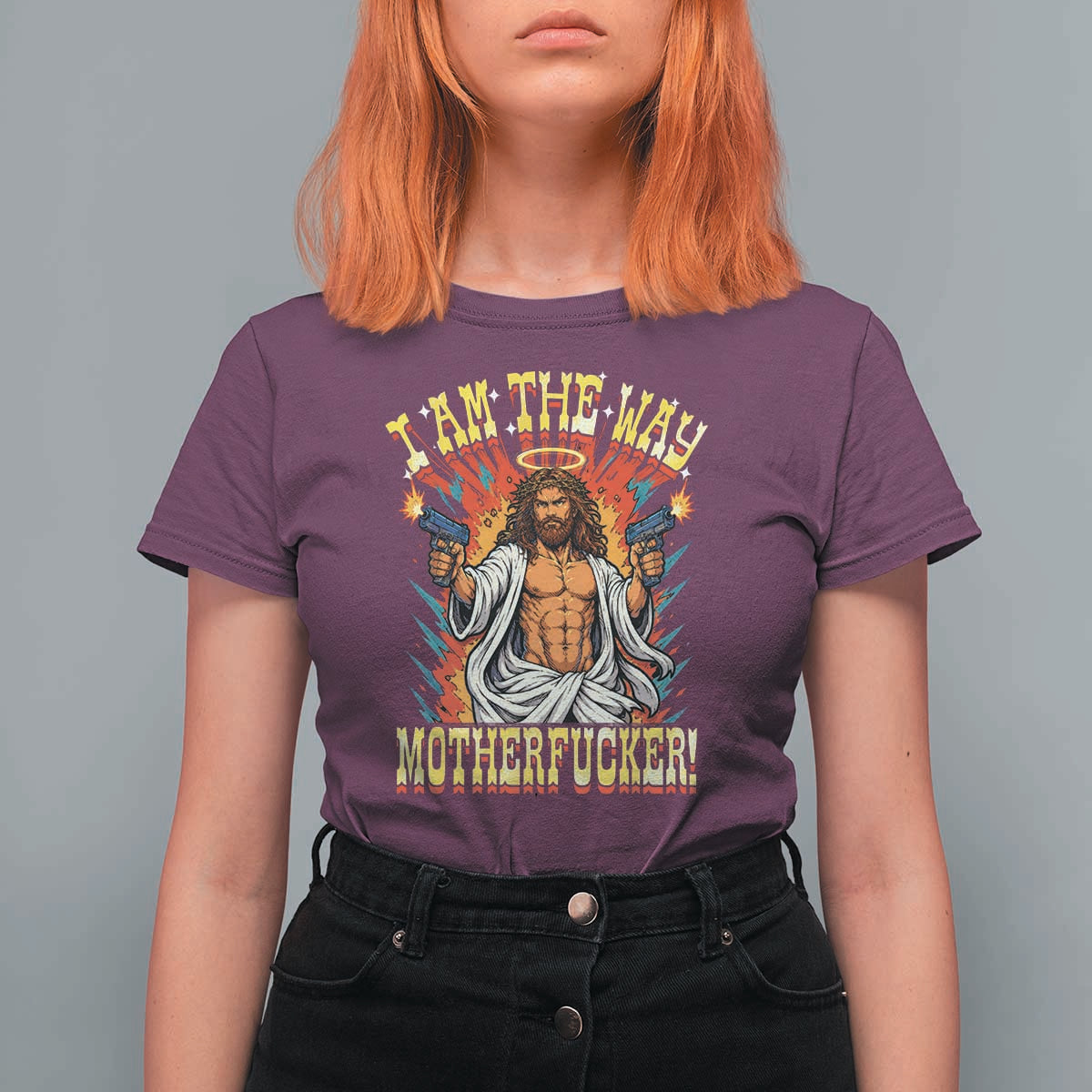 Funny Jesus LitRPG I Am The Way Motherfucker T Shirt For Women