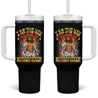 Funny Jesus LitRPG I Am The Way Motherfucker Tumbler With Handle