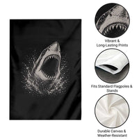 Vintage Great White Shark Jaw Graphic Garden Flag Marine Life Gifts