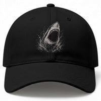 Vintage Great White Shark Jaw Graphic Baseball Cap Marine Life Gifts