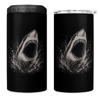 Vintage Great White Shark Jaw Graphic 4 in 1 Can Cooler Tumbler Marine Life Gifts