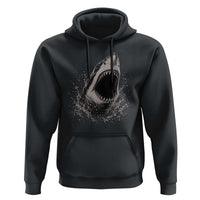 Vintage Great White Shark Jaw Graphic Hoodie Marine Life Gifts
