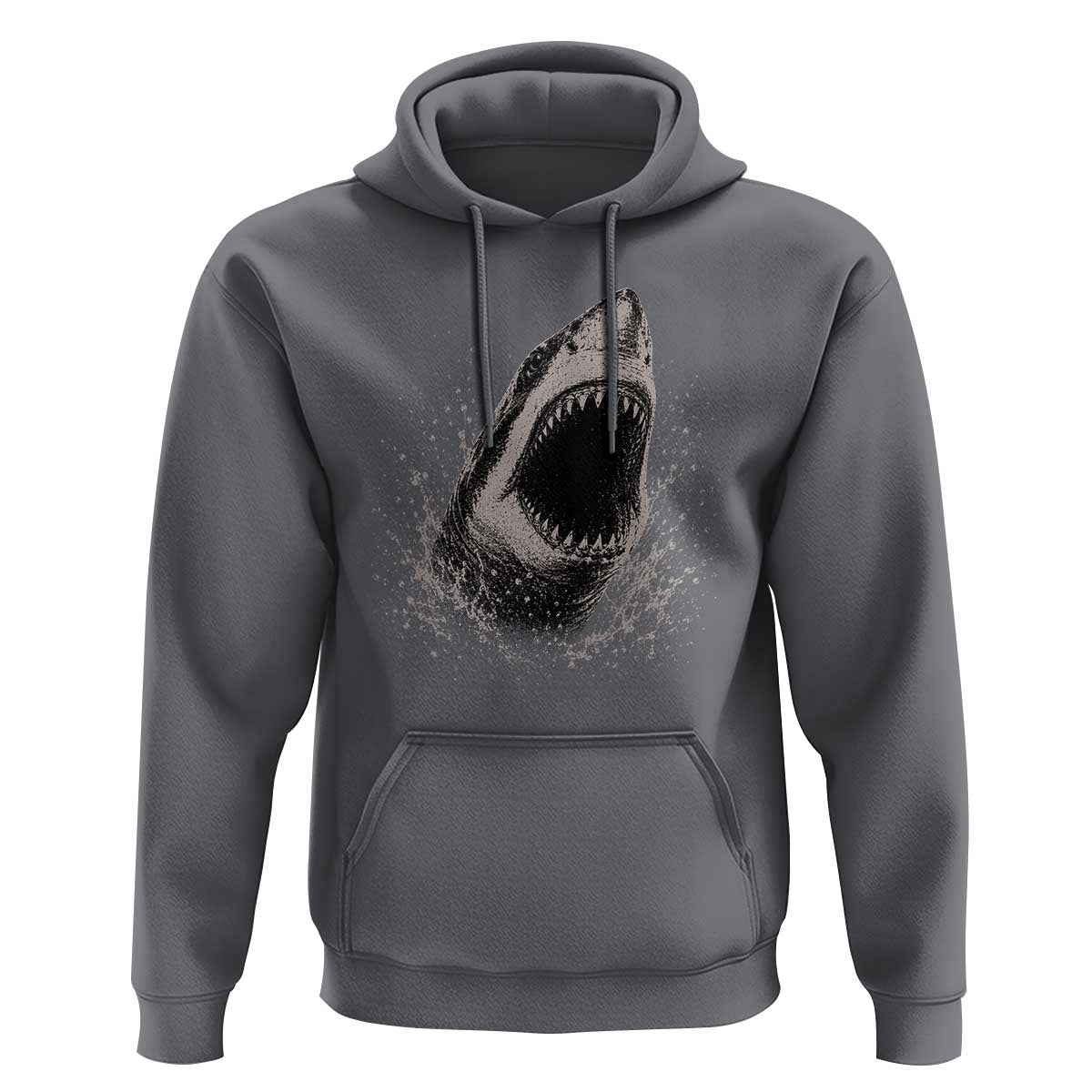 Vintage Great White Shark Jaw Graphic Hoodie Marine Life Gifts