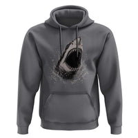 Vintage Great White Shark Jaw Graphic Hoodie Marine Life Gifts