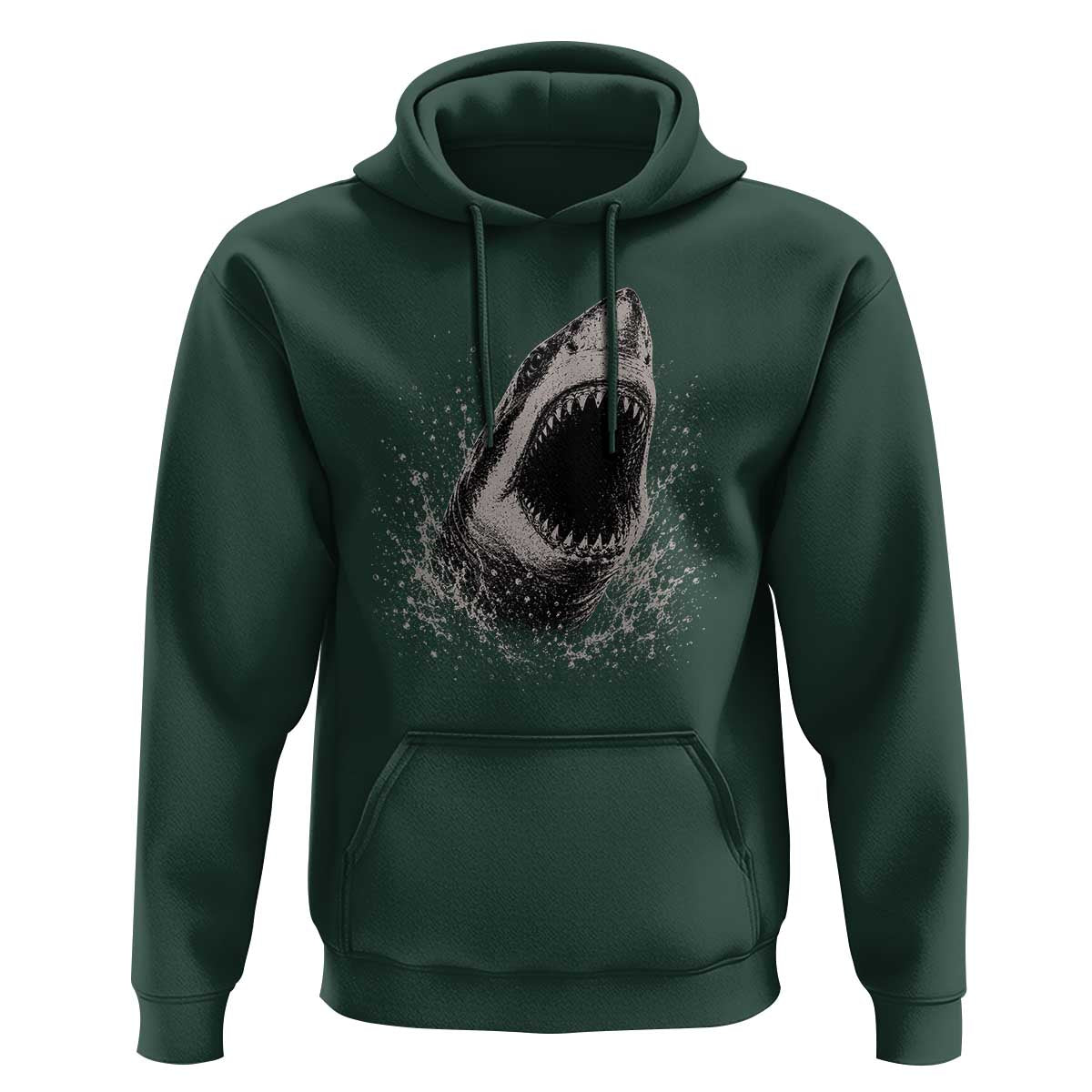 Vintage Great White Shark Jaw Graphic Hoodie Marine Life Gifts