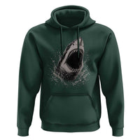 Vintage Great White Shark Jaw Graphic Hoodie Marine Life Gifts