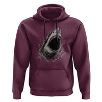 Vintage Great White Shark Jaw Graphic Hoodie Marine Life Gifts