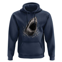 Vintage Great White Shark Jaw Graphic Hoodie Marine Life Gifts