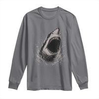 Vintage Great White Shark Jaw Graphic Long Sleeve Shirt Marine Life Gifts