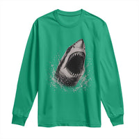 Vintage Great White Shark Jaw Graphic Long Sleeve Shirt Marine Life Gifts