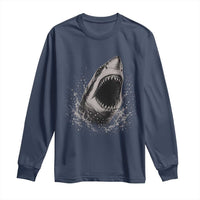 Vintage Great White Shark Jaw Graphic Long Sleeve Shirt Marine Life Gifts
