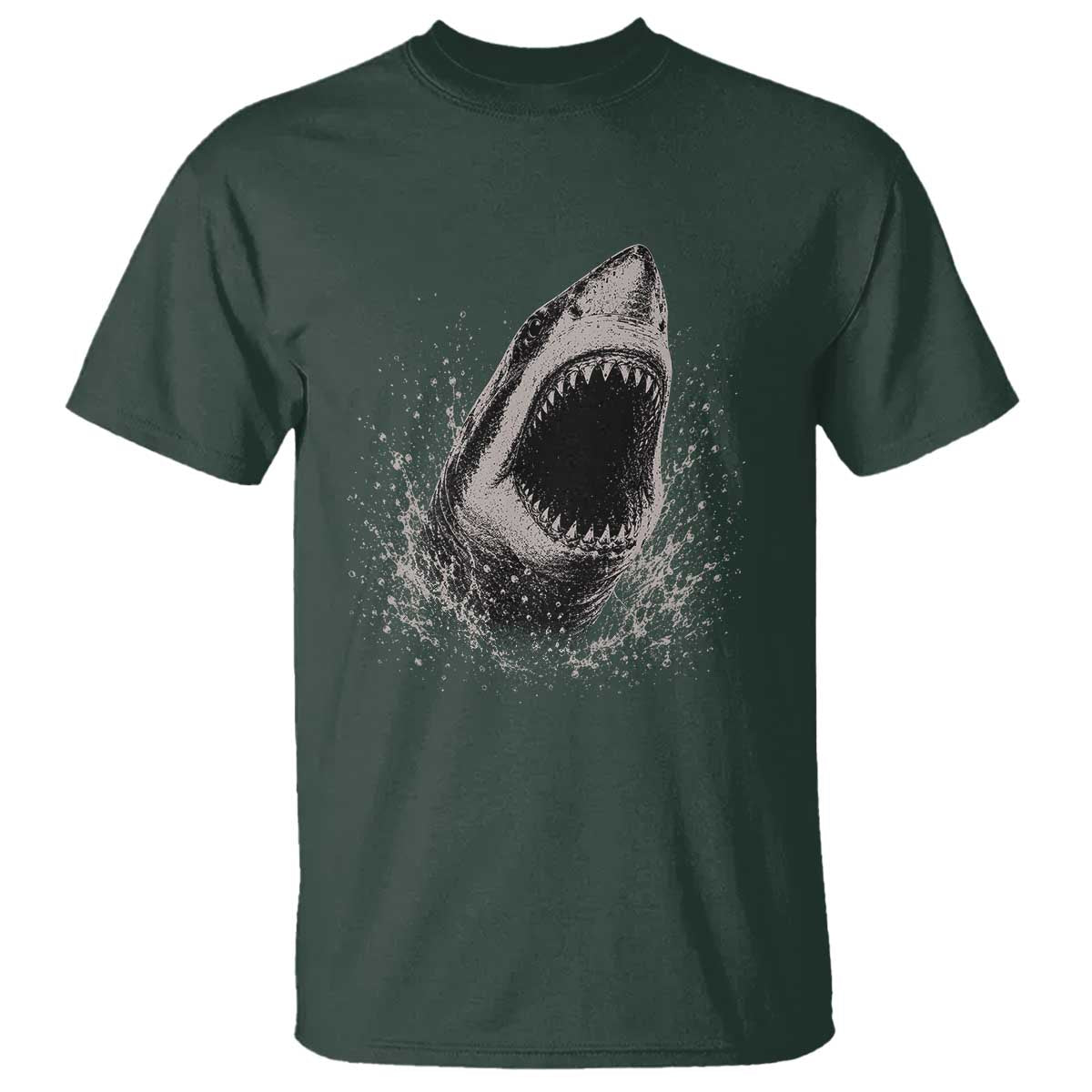 Vintage Great White Shark Jaw Graphic T Shirt Marine Life Gifts