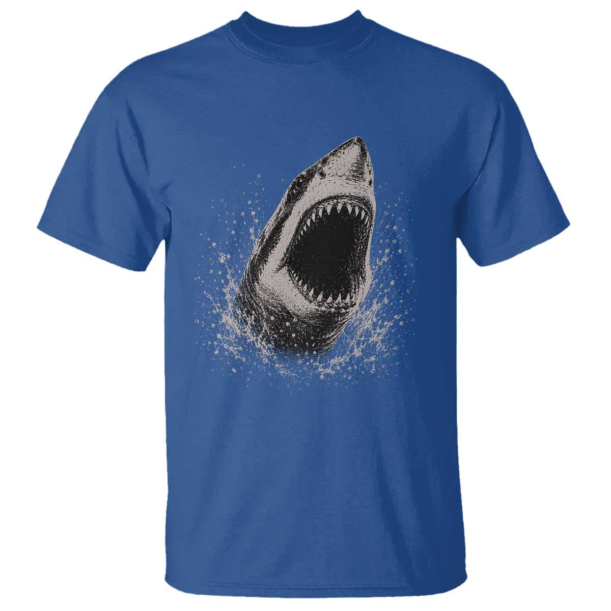 Vintage Great White Shark Jaw Graphic T Shirt Marine Life Gifts