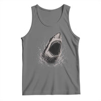 Vintage Great White Shark Jaw Graphic Tank Top Marine Life Gifts