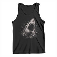 Vintage Great White Shark Jaw Graphic Tank Top Marine Life Gifts