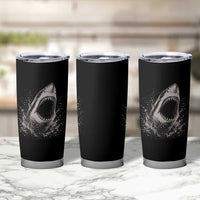 Vintage Great White Shark Jaw Graphic Tumbler Cup Marine Life Gifts