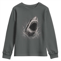 Vintage Great White Shark Jaw Graphic Youth Sweatshirt Marine Life Gifts