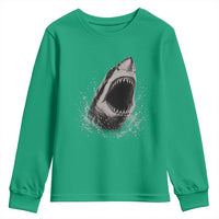 Vintage Great White Shark Jaw Graphic Youth Sweatshirt Marine Life Gifts