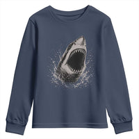 Vintage Great White Shark Jaw Graphic Youth Sweatshirt Marine Life Gifts