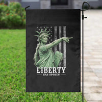 Liberty Has Spoken Garden Flag Funny Basketball Statue of Liberty Pointing Meme